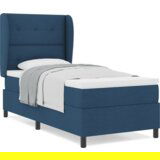 Box Spring Krevet s Madracem Plavi 90x200 cm Tkanina | shoptok.hr