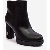 Kesi Women's high-heeled ankle boots with zipper, black rasode Cene