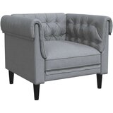  Fotelj chesterfield svetlo siva tkanina | Shoptok.si