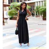 UR/CEO Black maxi dress with ruching Petrona | shoptok.hr