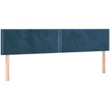  Posteljno vzglavje temno modro 180x5x78/88 cm žamet | Shoptok.si