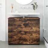 vidaXL kopalniška omarica s predalom dimljeni hrast 76.5 x 35 x 64 cm | Shoptok.si