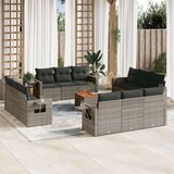  13-dijelni set vrtnih sofa od poliratana s jastucima sivi | shoptok.hr