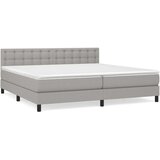 Krevet s oprugama i madracem svjetlosivi 200 x 200cm od tkanine | shoptok.hr