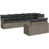  8-dijelni set vrtnih sofa od poliratana s jastucima sivi | shoptok.hr