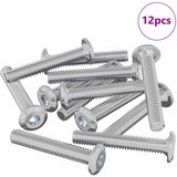  Vijak s plastičnom glavom 12 pcs Srebrno M6 x 35 mm Čelik | Eponuda.ba