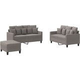 Maison Chic Sedežna garnitura - kavč z blazinami 3-delna taupe blago, (21728164) | Shoptok.si