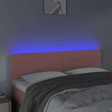  Posteljno vzglavje roza 144x5x78/88 cm žamet | Shoptok.si