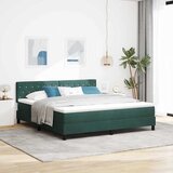  LED Box Spring Krevet Tamnozelena 180 x 200 cm Baršun | shoptok.hr