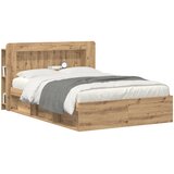  Glava kreveta s ormarićem Hrast artisan 160 cm | Shoptok.si