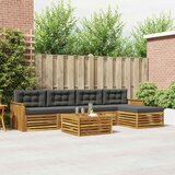  Set vanjskih sofa 6 kom. Prirodna i antracit | shoptok.hr