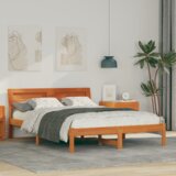  Konstrukcija postelje z vzglavjem Voskast rjav 140 x 190 cm, (5000123474) | Shoptok.si