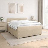  Boxspring krevet s madracem Krem 140 x 190 cm Tkanina | shoptok.hr