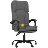  Masažna uredska stolica s naslonom, tamno siva tkanina | shoptok.hr