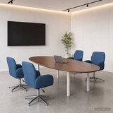  Okretne radne stolice 4 kom. 54 x 58 x 90 cm Plava Tkanina Cijene