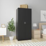 vidaXL Garderobna omara črna 80x52x180 cm iverna plošča Cene