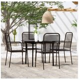  5-dijelni vrtni blagovaonski set crni | shoptok.hr