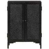 Maison Chic Komoda - Predalnik črna 55x30x77 cm trden mangov les in železo, (21720096) | Shoptok.si