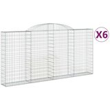  Lučne gabionske košare 6 kom 300x30x140/160cm pocinčano željezo | shoptok.hr