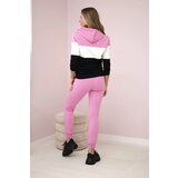 Kesi Set with colored stripes light pink+ecru | shoptok.hr