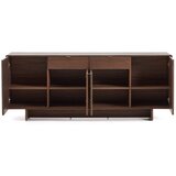Kave Home Temno rjava komoda v orehovem dekorju 194,5x78x45 cm Norlen – | Shoptok.si