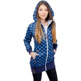 Glano Women's plaid sweatshirt - dark denim Cene