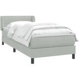 Box spring postelja z vzmetnico Svetlo siva 80x210 cm žamet, (21791470) | Shoptok.si