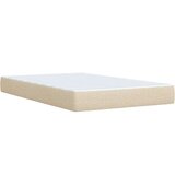 vidaXL Box spring postelja z vzmetnico krem 120x190 cm blago, (21307191) | Shoptok.si