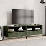 vidaXL TV omarica olivno zelena 135x39x43,5 cm hladno valjano jeklo | Shoptok.si