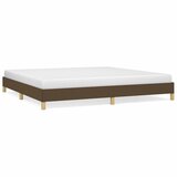 The Living Store Posteljni okvir brez vzmetnice temno rjav 200x200 cm blago - Posteljni Okvir, (21526061) | Shoptok.si