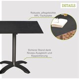 Gardenson Vrtna Zložljiva Miza Acaplan, 80x80x72, Antracit | Shoptok.si