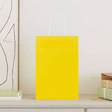  Papirnate vrećice 250 kom s ručkama žute 21x11x31 cm | shoptok.hr