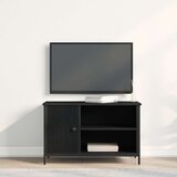 TV omarica Črna Oreh 80x40x50 cm Izdelano iz lesa in Jekla, (22012307) | Shoptok.si