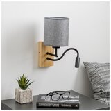  Brilagi - LED zidna lampa NUBILA WOOD 1xE27/25W/230V + LED/3W hrast/siva | Eponuda.com