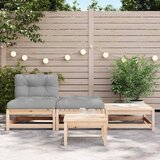  Vrtna sofa bez naslona za ruke s jastucima i tabureima | shoptok.hr