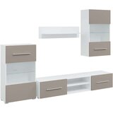 vidaXL TV jedinice od 5 dijelova s LED rasvjetom Kameno sivo | shoptok.hr