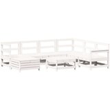  8-dijelni set vrtnih sofa bijeli od masivne borovine | shoptok.hr