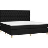  Krevet s oprugama i madracem crni 200x200 cm od tkanine | shoptok.hr