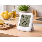 Digitalni osvijetljeni LCD termometar higrometar 8cm bijeli | shoptok.hr