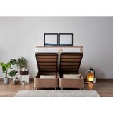 Hanah home dušek, baza i uzglavlje za bračni krevet latte 140 x 190cm | ePonuda.com