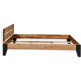  Okvir za krevet od masivnog bagremovog drva i čelika 152x203 cm | shoptok.hr