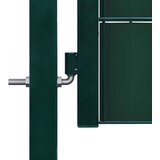 vidaXL Vrata za ograjo PVC in jeklo 100x101 cm zelena | Shoptok.si