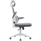 Kondela Pisarniški stol, temno siva/bela, RENARD | Shoptok.si