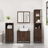 vidaXL 3-dijelni set kupaonskog namještaja boja smeđeg hrasta drveni | shoptok.hr