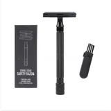 Moški klasični varnostni brivnik iz cinkove zlitine s krtačo Black, (5000287159)