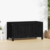  Kutija za pohranu crna 121x55x64 cm od masivne borovine | shoptok.hr