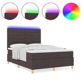 Box Postelja z vzmetnico Temno rjava Tkanina 160 x 200 cm Trajna, (22067313) | Shoptok.si