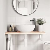  Nosači polica za Lavabo - Umivaonik 2 kom bijeli trapezni čelični | shoptok.hr