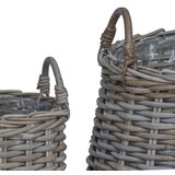  Vazon koš s pohranom 2 pcs Siva Lacak Ratan - Siva | shoptok.hr