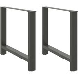 vidaXL Noge za blagovaonski stol antracit boje 2 kom 100 x (72-73) cm čelik - Antracit 100 x (72-73) cm 2 1 | shoptok.hr